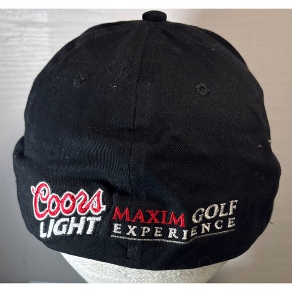 Coors Light Black Baseball Hat Maxim Golf Experience Adjustable Rip It Headgear - Picture 3 of 6